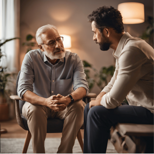 Punkt Informacyjno-edukacyjny terapeuta z potrzebującym